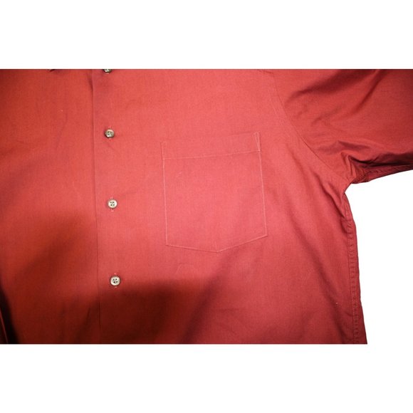 JOE Joseph Abboud / Men's dress button up (Size 15 1/2 32/33) Rust color / 100% - Picture 13 of 13